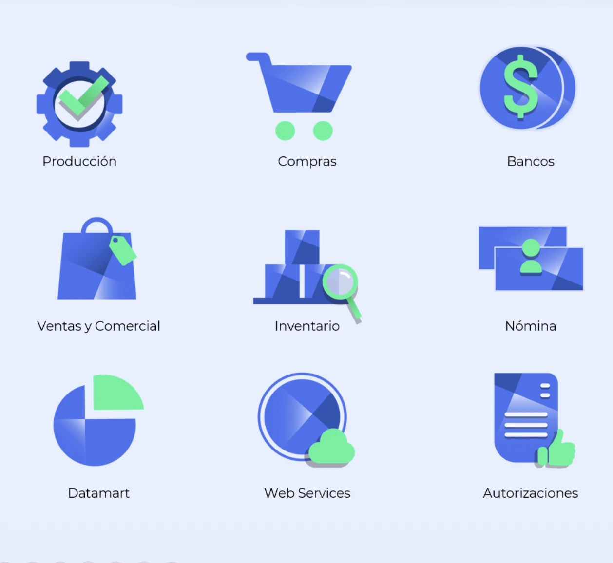 ClickBalance icon system for ERP modules